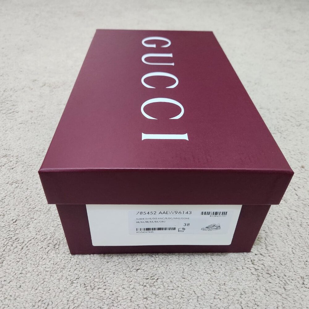 Gucci Re-Web sneaker in Rosso Ancora red GG canvas size 38 women - Picture 13 of 13